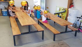 Detský piknikový stôl Exteriér Interiér detí zahradny stôl - 8