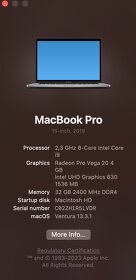 TOP Výkonný Apple MacBook Pro 15” 32GB RAM/i9-8core + obal - 8