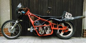 starý pretekový motocykl sprint dragster jawa čz koště DKW - 8