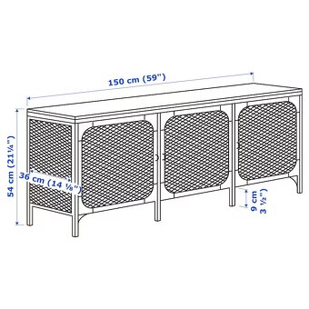 Skrinka na TV, čierna ( FJÄLLBO ikea) - 8