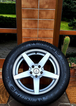 zimné alu R17 5x112 Mercedes S, + pneu Michelin 245/55, NOVÉ - 8