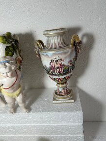 Figuralny porcelan miska amfora anjelik - 8