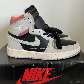 Jordan 1 High Neutral Grey Hyper Crimson 39 - 8