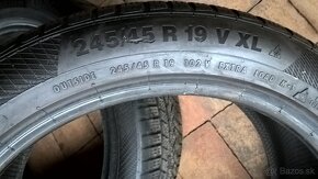 4 ks ZIMNÉ 245/45 R19 102V CONTINENTAL 5 mm 2018 a 8 mm 2023 - 8