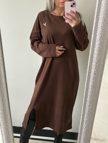 Dámske OVERSIZE maxi šaty Chocolate - 8