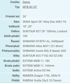 DEMA Barro 3.0, kolesá 26", rám 20" veľkosť "L" - 8