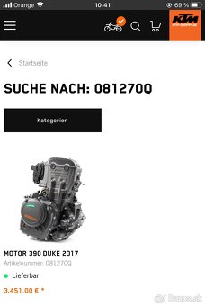 ktm duke 390 motor 2017 vyššie 1000km najazd - 8