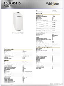 Práčka Whirpool TDLR 60110 - 8