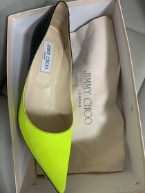 Jimmy Choo pumps-lodičky yellow neon/blk 41,5 - 8