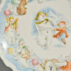 5 x zimné porcelánové kúsky - hrnčeky + tanier + sporiteľnič - 8