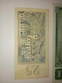 VZÁCNĚJŠÍ BANKOVKY 25 A 100 KČS, 1961, NEPERFOROVANÉ - 8