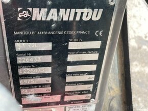 MANITOU MTL731 teleskopický čelný nakladač 4x4, VIN 433 - 8