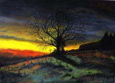 Ručne maľovaný obraz - Stromy - 8