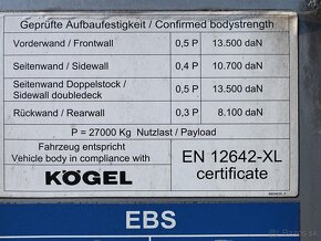 Kögel S24, STANDARD, TŘÍSTRANNÁ SHRNOVACÍ PLACHTA, ZVEDACÍ N - 8