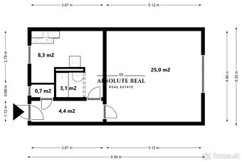 ABSOLUTE REAL / 1i byt v BA III, Šancová ul.,42.43 m2,pavlač - 8