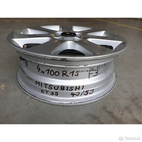 Mitsubishi hliníkové disky 4x100 R15 4J-5J ET35 - 8