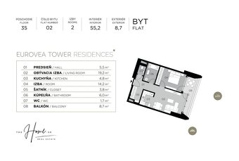 THE HOME︱EUROVEA TOWER - 2i byt s výhľadom na Dunaj  35.np L - 8