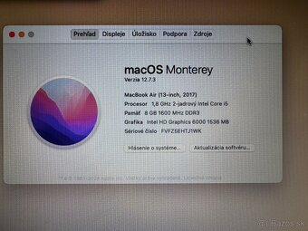 Predám MacBook Air 13” (2017) – 8 GB RAM, 128 GB SSD - 8