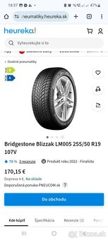 2ks 235/55 r19 + 2ks 255/50 r19 BRIDGESTONE - NOVÉ ZIMNÉ - 8