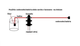 Vodné membránové čerpadlo 12V 60W - 5L/min. - 8