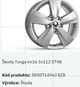 alu  kolesá   ŠKODA  R16 - 8