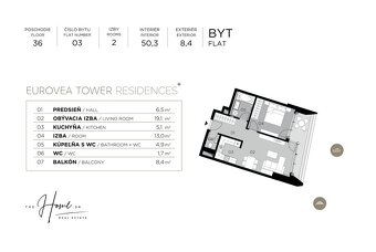 THE HOME︱EUROVEA TOWER - zariadený 2i byt s výhľadom na Duna - 8