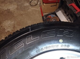 Predám disky a pneumatiky 195/80r15 na land Rover freelander - 8