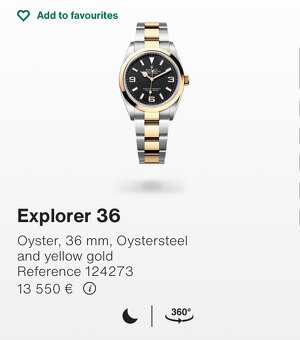 Rolex explorer Oyster, 36 mm, Oystersteel - 8