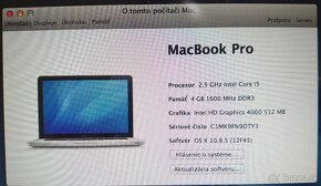 Apple MacBook Pro i5, 13",  A1278 (EMC 2554), 8GB RAM - 8