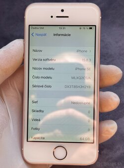 Apple iPhone SE 64 GB Rose Gold / nová batéria - 8