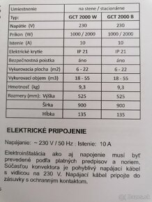 Elíz GCT 2000W - elektrický sklenený konvektor - 8