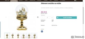 Vianoce - luxusne snežitko, snežna zlata gula 20cm - 8