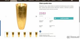 Luxusna Glamour Vaza zlatá 90cm - 40% - 8