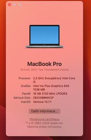 Macbook PRO 13, 16GB RAM - 8