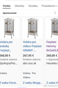 Drevenná klietka pre andulky Ferplast Hemmys dvomi andulkami - 8