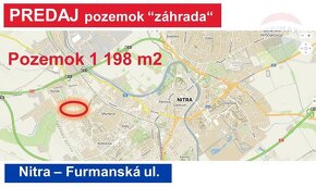 Predaj záhrady 1 198 m2, Furmanská ulica, Nitra. - 8