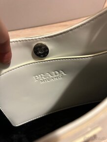 Prada Cleo Small kabelka biela + biely box (PR10) - 8