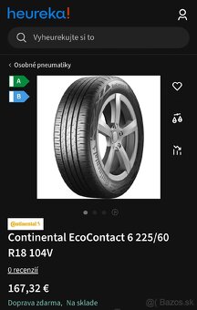 4x nove letne pneu 225/60R18 104V XL Continental - 8