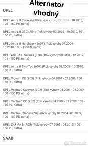 Alternator FIAT, OPEL, SAAB - 8