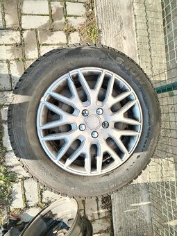 Predám plechové disky +pneumatiky 4x108 195/65R15 - 8