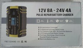 Na predaj inteligentná autonabíjačka 12V/8A, 24V/4A - 8