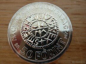 Vzácnejší strieborný 50 Forint 1972 vo veľmi peknom stave - 8