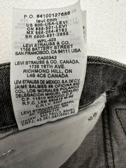 Pánske džínsy - skinny LEVIS 511 - veľkosť 31/32 - 8