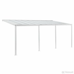 Hliníková pergola Borneo 4 x 3 a 6 x 3 -šedá a transparentná - 8