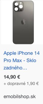 I phone 14 Pro Max 256GB / treba vymeniť zadné sklo - 8