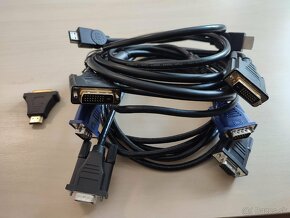 Sada 4 káblov pre displeje (DVI , VGA, HDMI) + redukcia - 8