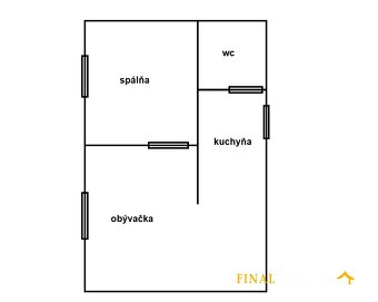 1 izbový byt prerobený na 2 izbový, Nováky - 8