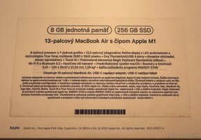 MacBook Air 13" M1 8GB RAM 256GB SSD - Strieborný - 8