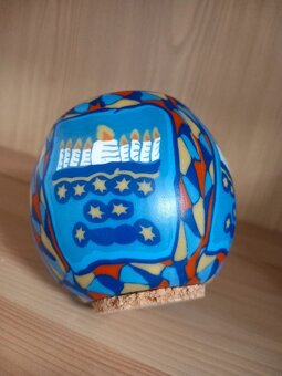 Starší sklenený svietnik 8x6 cm - 8