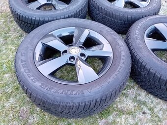 16" ALU 5x112 orig ŠKODA čierne + zimné 215/60 r16 do 9mm - 8